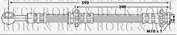 BBH6881 Borg&beck mangueira do freio traseira direita