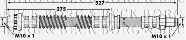 Mangueira do freio dianteira BBH6843 Borg&beck