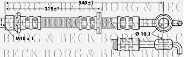 Mangueira do freio dianteira BBH6862 Borg&beck