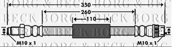 BBH7512 Borg&beck mangueira de freio