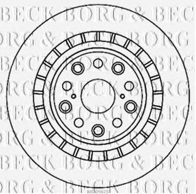 BBD5962S Borg&beck disco do freio traseiro