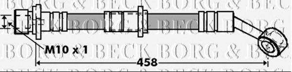 BBH7437 Borg&beck mangueira do freio traseira esquerda