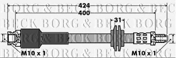 BBH7426 Borg&beck mangueira do freio dianteira
