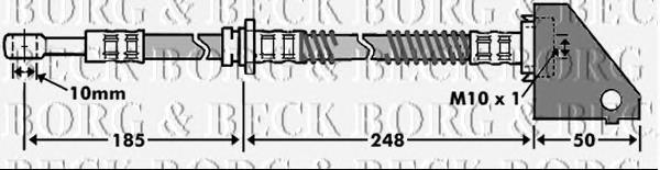 Шланг тормозной передний левый BBH7462 Borg&beck