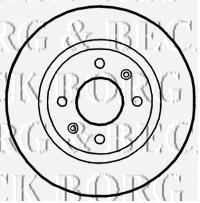 BBD4701 Borg&beck disco do freio dianteiro