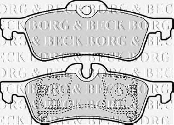 BBP2142 Borg&beck sapatas do freio traseiras de disco