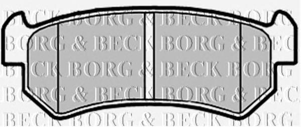 BBP2146 Borg&beck sapatas do freio traseiras de disco