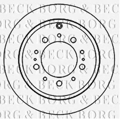 BBD5834S Borg&beck disco do freio traseiro