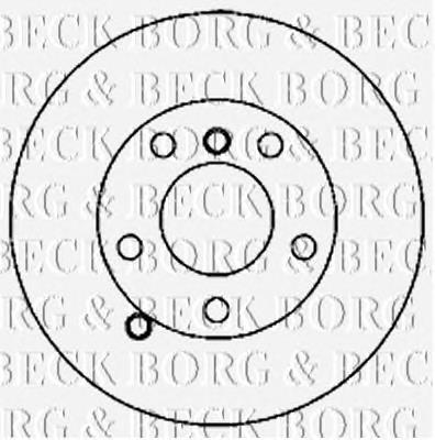 BBD5820S Borg&beck disco do freio traseiro