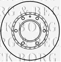 BBD4793 Borg&beck disco do freio dianteiro