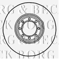 BBD5902S Borg&beck disco do freio traseiro