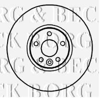 BBD5903S Borg&beck disco do freio dianteiro