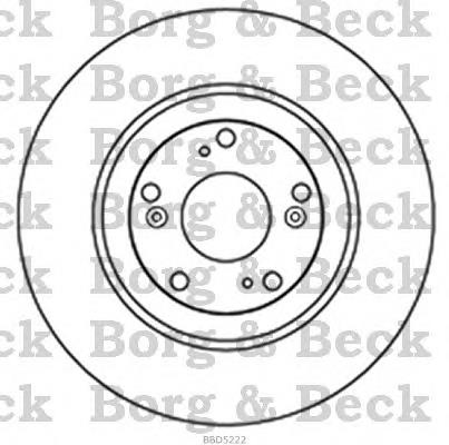 BBD5222 Borg&beck disco do freio dianteiro