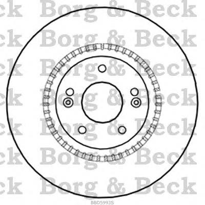 Disco do freio dianteiro BBD5993S Borg&beck