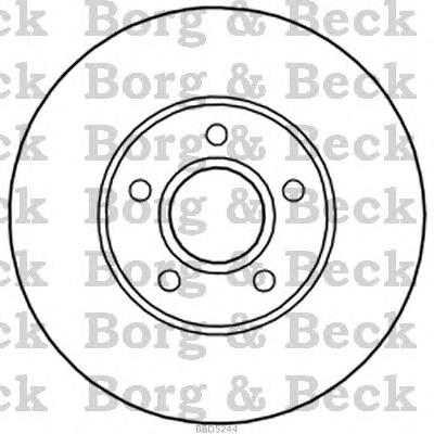 BBD5304 Borg&beck disco do freio dianteiro