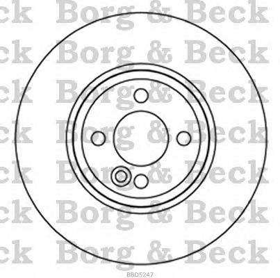 BBD5247 Borg&beck disco do freio dianteiro