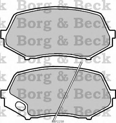 BBP2258 Borg&beck sapatas do freio dianteiras de disco