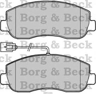 BBP2266 Borg&beck sapatas do freio dianteiras de disco