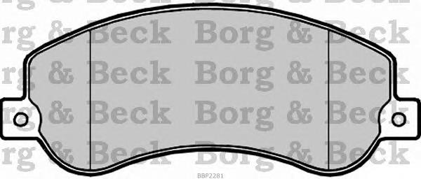 BBP2281 Borg&beck sapatas do freio dianteiras de disco
