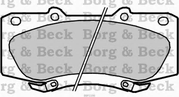 BBP2286 Borg&beck sapatas do freio dianteiras de disco