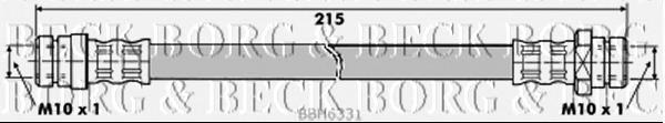 Шланг тормозной передний BBH6331 Borg&beck