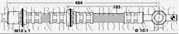 BBH6452 Borg&beck mangueira do freio dianteira