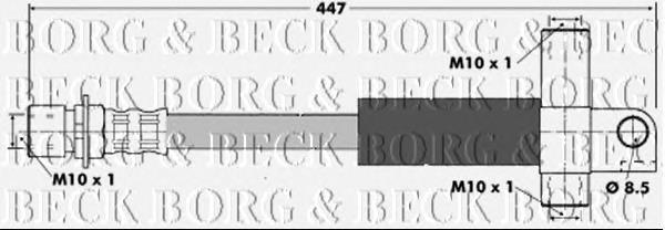 BBH6167 Borg&beck mangueira do freio traseira