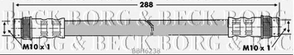 Задний тормозной шланг BBH6238 Borg&beck