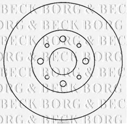 BBD4055 Borg&beck disco do freio dianteiro