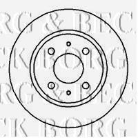 BBD4034 Borg&beck disco do freio dianteiro