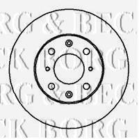 Передние тормозные диски BBD4035 Borg&beck