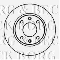 BBD4098 Borg&beck disco do freio dianteiro