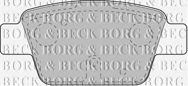 BBP1718 Borg&beck sapatas do freio traseiras de disco