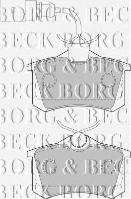 BBP1721 Borg&beck sapatas do freio traseiras de disco