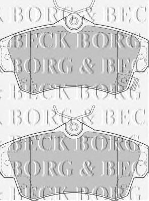 BBP1724 Borg&beck sapatas do freio dianteiras de disco