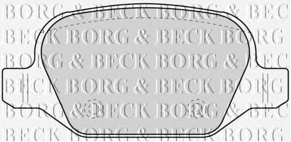 BBP1776 Borg&beck sapatas do freio traseiras de disco