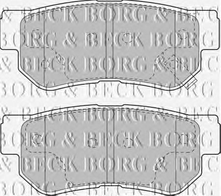 BBP1787 Borg&beck sapatas do freio traseiras de disco