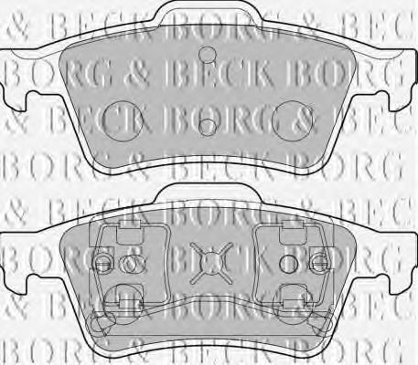 BBP1761 Borg&beck sapatas do freio traseiras de disco