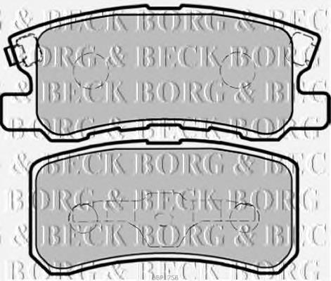 BBP1758 Borg&beck sapatas do freio traseiras de disco