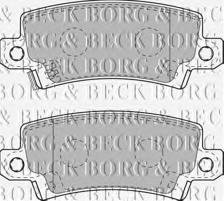 BBP1770 Borg&beck sapatas do freio traseiras de disco
