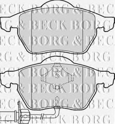 BBP1766 Borg&beck sapatas do freio dianteiras de disco