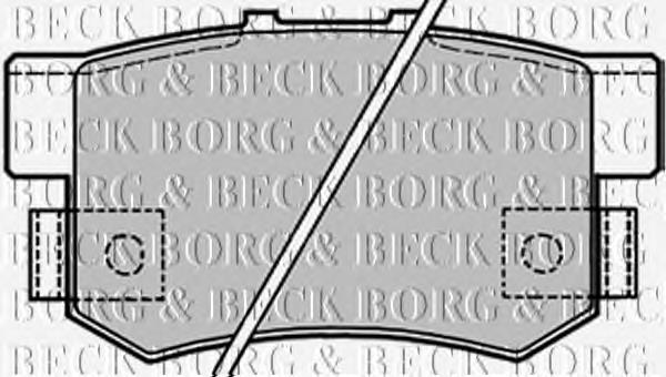 BBP1656 Borg&beck sapatas do freio traseiras de disco