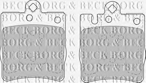 BBP1665 Borg&beck sapatas do freio traseiras de disco