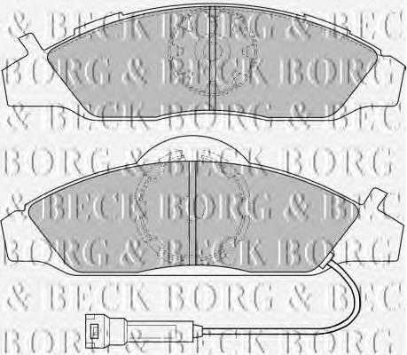 BBP1633 Borg&beck sapatas do freio dianteiras de disco