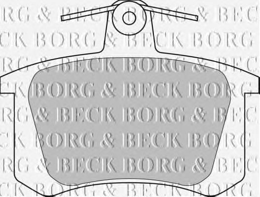 BBP1628 Borg&beck sapatas do freio traseiras de disco