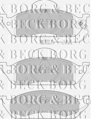 BBP1640 Borg&beck sapatas do freio dianteiras de disco