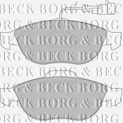 BBP1635 Borg&beck sapatas do freio dianteiras de disco