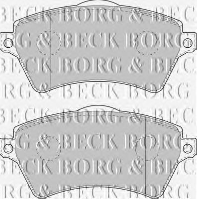BBP1711 Borg&beck sapatas do freio dianteiras de disco