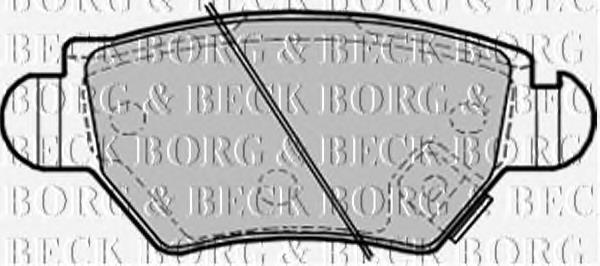 BBP1687 Borg&beck sapatas do freio traseiras de disco