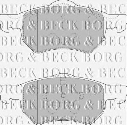 BBP1902 Borg&beck sapatas do freio dianteiras de disco